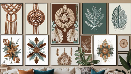 Boho Wall Art, Bohemian Decor, Home Decor, Interior Design, Wall Hangings, Macrame, Woven Tapestry, Printable Art, DIY Wall Art, Boho Style, Living Room Decor, Bedroom Decor