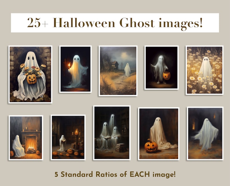 Fall Halloween Print Set | Moody Autumn Wall Art, 100 Halloween Prints, Rustic Collage Decor, Halloween Printable Wall Art Instant Download