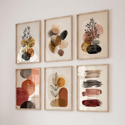 200 Modern Boho Wall Art Prints - Trendy Abstract Minimalist Gallery Bundle - Earthy Neutral Digital Decor Collection - All Sizes Included