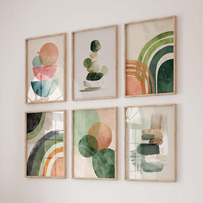 200 Modern Boho Wall Art Prints - Trendy Abstract Minimalist Gallery Bundle - Earthy Neutral Digital Decor Collection - All Sizes Included